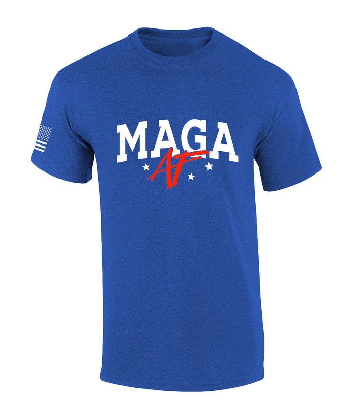 Trenz Shirt Company Mens Trump Tshirt MAGA AF Short Sleeve T-shirt